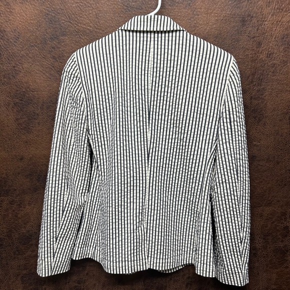 NWT Lauren Ralph Lauren Black Cream Gold Rope Logo Blazer Vintage Size 4 Pockets - Picture 7 of 7